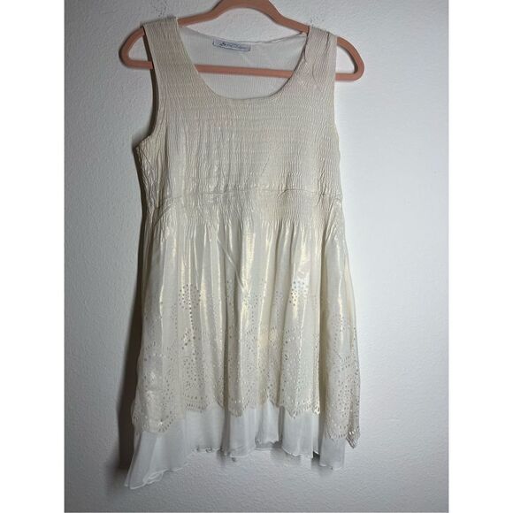 FRED SABATIER Laced Prairie Lined Top/ Dress Size M - Picture 1 of 12